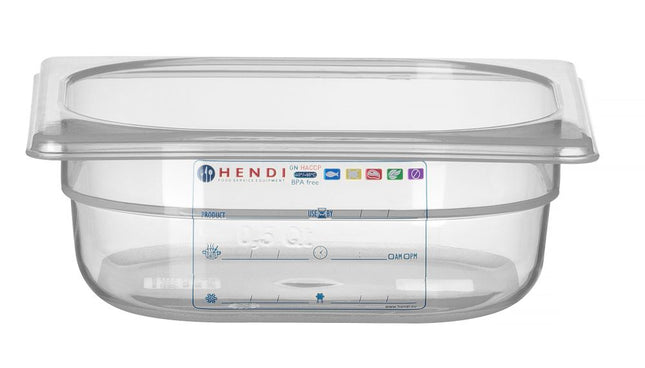 Beholder GN 1/6 HACCP, HENDI, GN 1/6, 1L, gennemsigtig, 176x162x(H)65mm