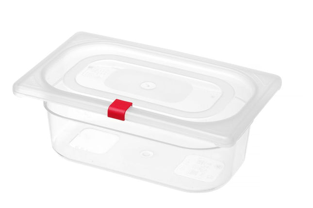 Lågclips til HACCP-opbevaringsbeholdere, HENDI, Rød, 12 pcs