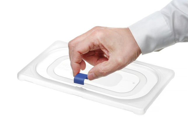 Lågclips til HACCP-opbevaringsbeholdere, HENDI, Blå, 12 pcs