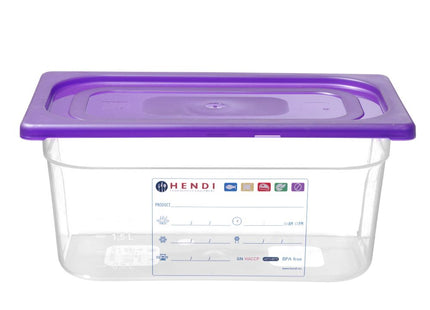 Låg til GN-beholdere lilla, HENDI, GN 1/1, Purple, 530x325mm