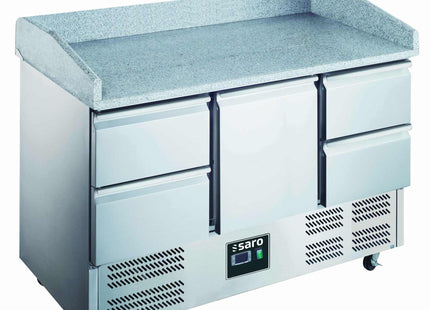 Pizzabord - med glasplade - Mål: 1400 x 700 x 866/1016 mm - Model: ES 903 PZ 1/4