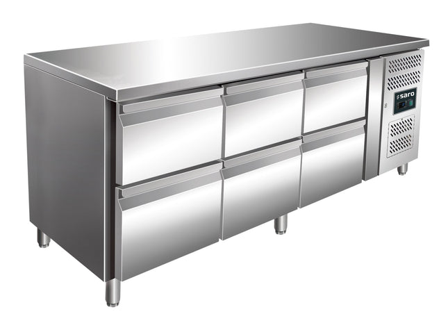 Kølebord med 3x 2 skuffesæt, model KYLJA 3160 TN