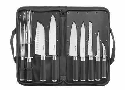 Knivsæt - 9 dele , HENDI, Sort, 445x260x(H)65mm