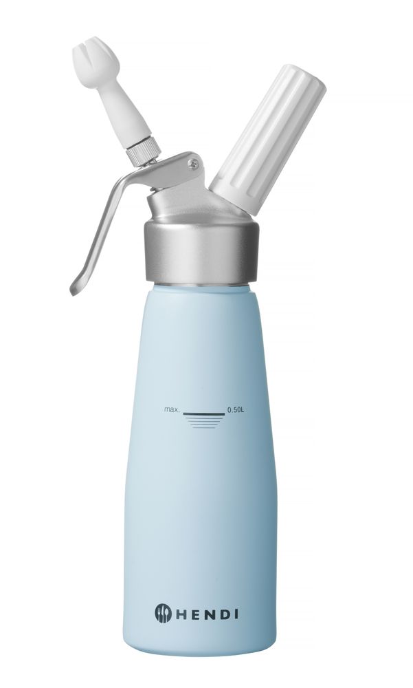 Flødesifon, HENDI, 0,5L, Pastelblå, ⌀80x(H)260mm