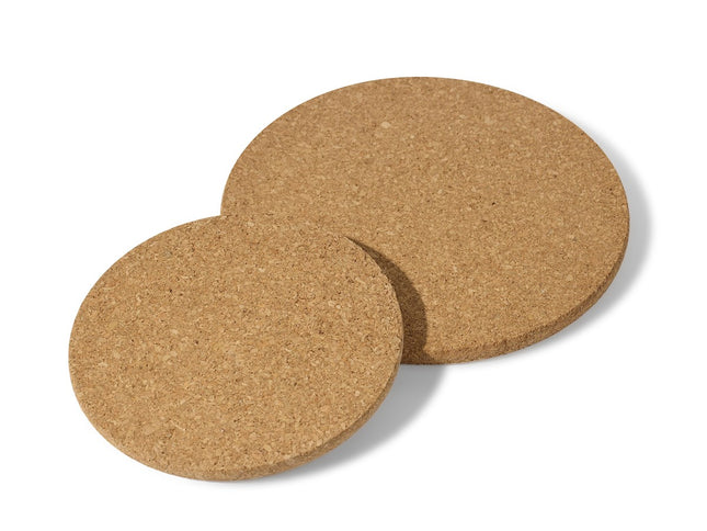 Bordskåner Dia. 17/22 cm 2 stk. Kork - 12 pakker