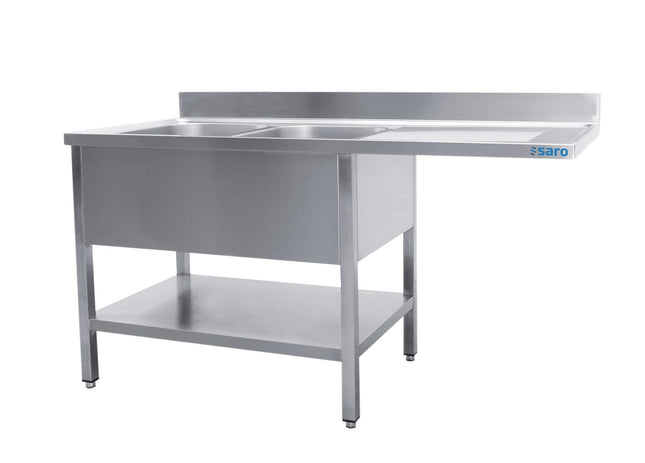 Bord med 2 vaske - venstre - 700 x 2000 mm