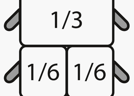E7/CPCEXF Pasta kurv sæt: 2 x 1/6 GN + 1 x 1/3 GN