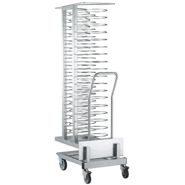 Vogn og aftagelig læsser, til 54 plader (ø 300 mm), ovn 20x GN 1/1 (plads 74 mm)
