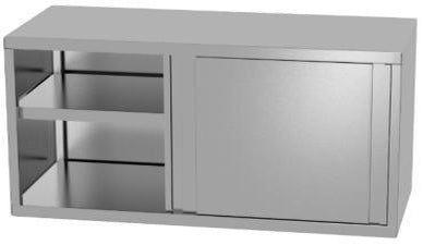 Væghængt skab med skydedøre – B 1600 x T 400 x H 600 mm