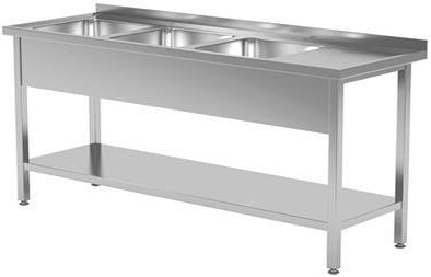 Vaskekumme 700 med 3 kummer venstre – B 1700 x T 700 x H 850 mm