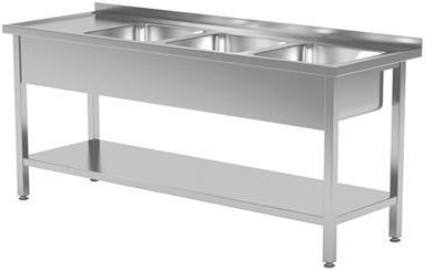 Vaskekumme 600 med 3 kummer højre – B 1600 x T 600 x H 850 mm