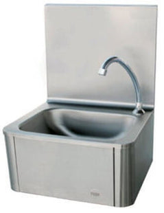 Håndvask 400 x 340 med knæbetjening og armatur – B 400 x T 340 x H 200 - 585 mm