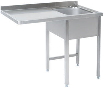 Vaskecenter uden bundhylde (afsætningsplade til venstre) – B 1600 x T 700 x H 900 mm