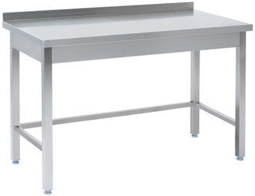 Arbejdsbord med bagkant uden bundhylde – B 600 x T 700 x H 850 mm
