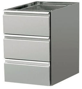 Indbygget skuffeblok 700 med 3 x 1/3 skuffer – B 400 x T 660 x H 555 mm