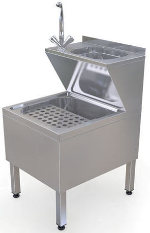 Håndvask og udslagsvask T 700 mm uden et-huls blandingsbatteri – B 500 x T 700 x H 850 - 900 mm