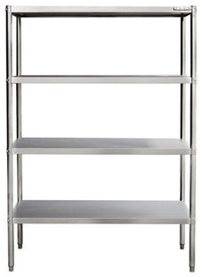 Reol i rustfrit stål 1600 x 400 – B 1600 x T 400 x H 1800 mm