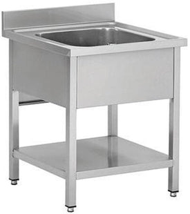 Enkeltvask i 600 x 600 med bundhylde til selvmontering – B 600 x T 600 x H 850 - 950 mm