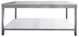 Arbejdsbord 700 uden bagkant med bundhylde til selvmontering – B 1500 x T 700 x H 850 mm