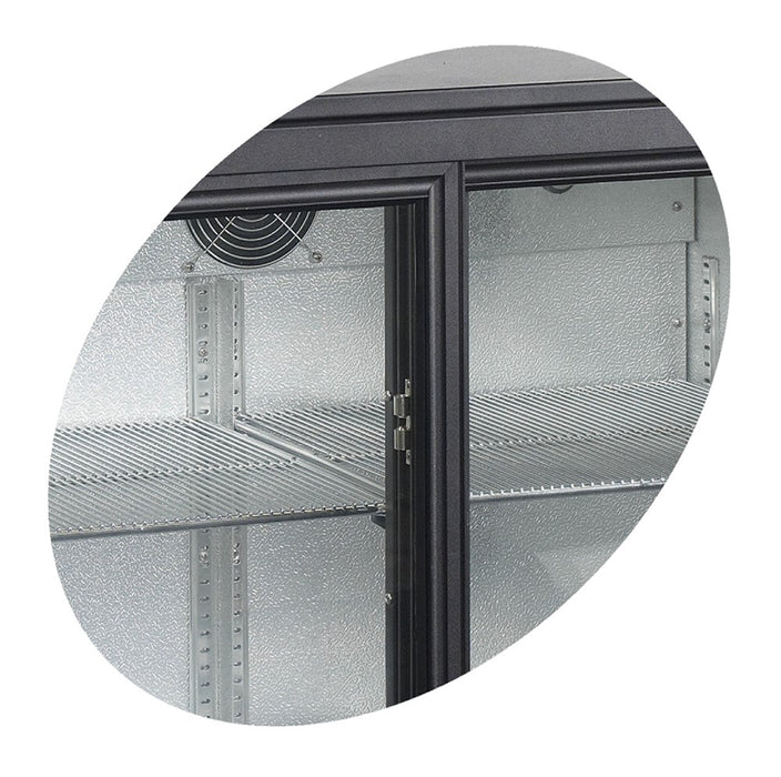 Backbar / Bar køleskab - 2 skydedøre i glas - BA30S-2
