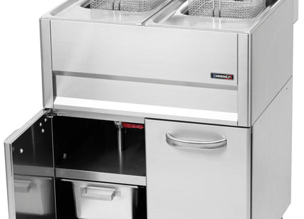 Elektrisk frituregryde 2 x 8 liter med åbent skab 66