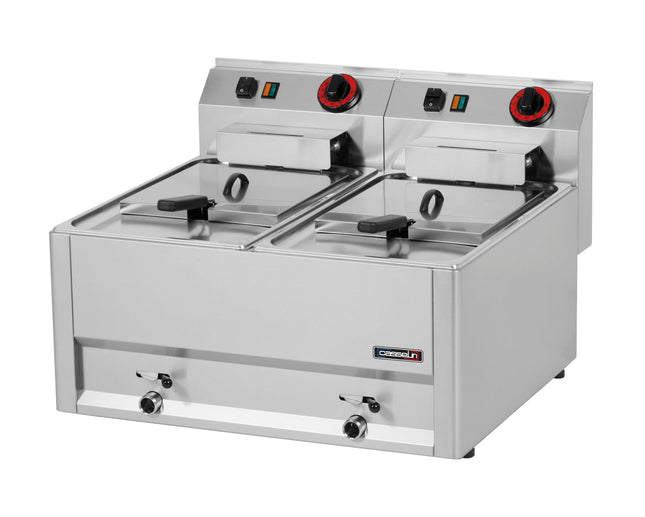 Elektrisk frituregryde med aftapningshane 2 x 8 liter 66