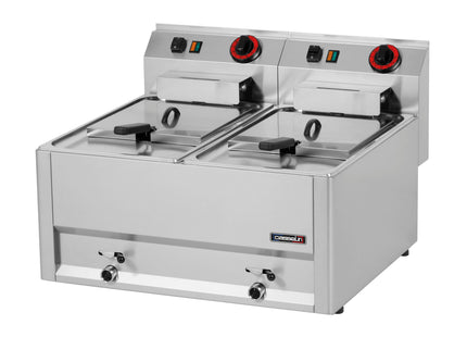 Elektrisk frituregryde med aftapningshane 2 x 8 liter T 66