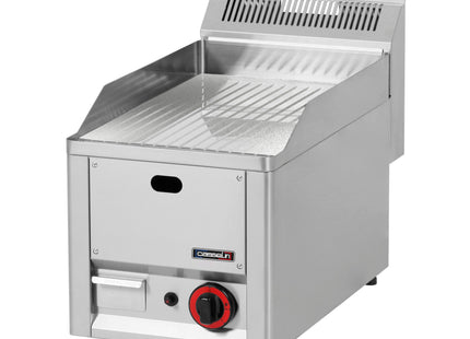 Gas stegeplade Rillet Chrome 33