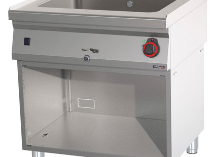 Bain-marie GN 2/1 200 mm med afløbshane med åbent skab 80