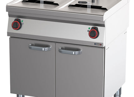 Elektrisk frituregryde 2 x 17 liter med åbent skab 80