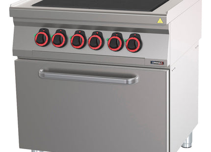 Elektrisk 4 solide komfur med ventileret el-ovn GN 1/1 80