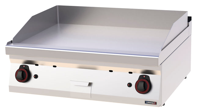 Gas stegeplade Glat Chrome 80
