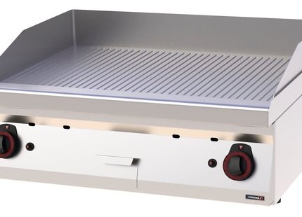 Gas stegeplade Rillet Chrome 80