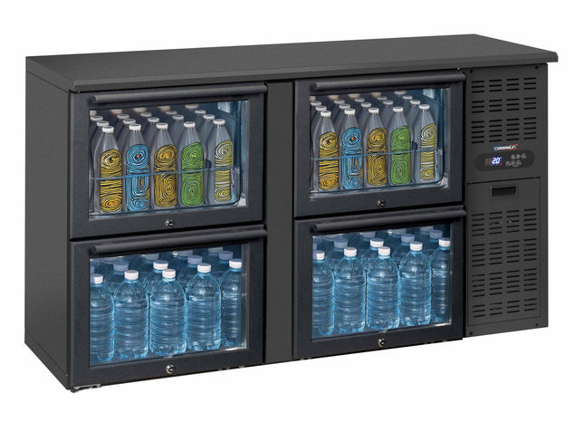 Back bar chiller 2 x 2 glasskuffer