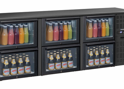 Back bar chiller 3 x 2 glasskuffer