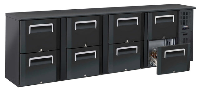 Back bar chiller 4 x 2 skuffer