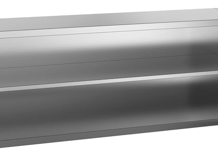 Åbent vægskab i rustfrit stål 1400 mm