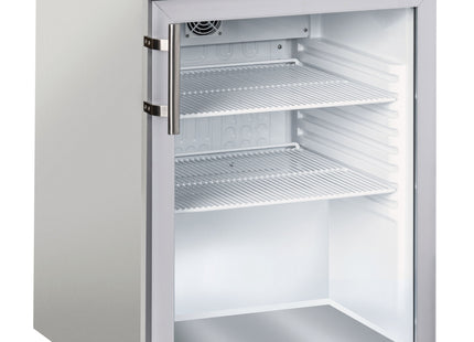 Glasdør fryser 140 L Stål