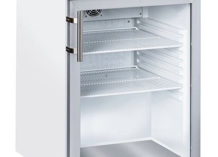 Glasdør fryser 140 L Hvid