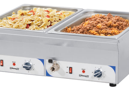 Dobbelt bain-marie med afløbshane GN 1/1 - 100 mm