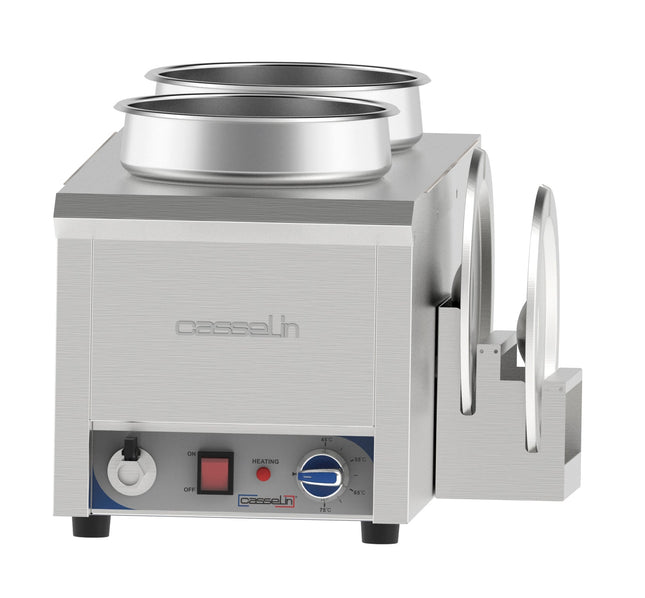Bain-marie vand opvarmet til sauce 2 x 7,5 L