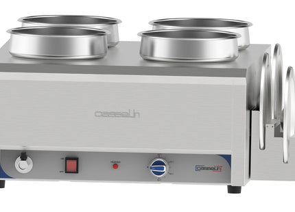 Bain-marie vand opvarmet til sauce 4 x 7,5 L