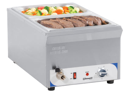 Bain-marie med afløbshane GN 1/1 - 150 mm