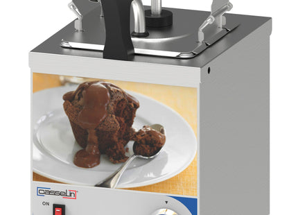 Sauce dispenser med pumpe og opvarmet dyse