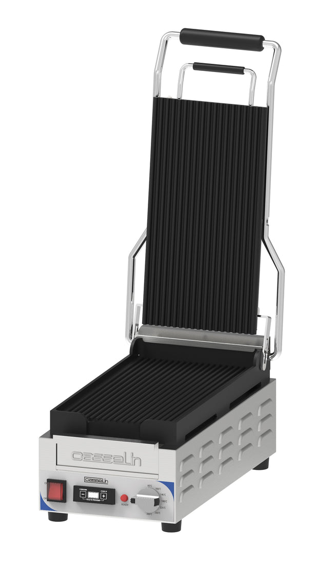 Kontaktgrill Premium rillet - rillet med timer - XS