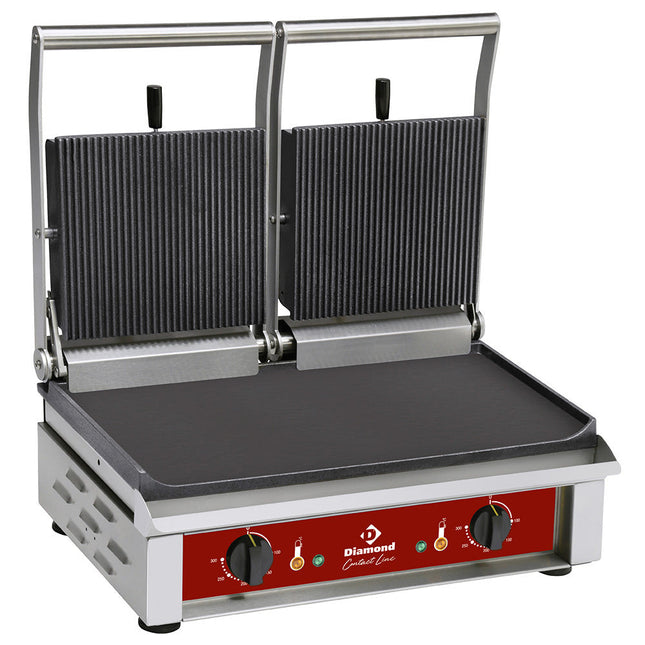 DOBBELT Kontakt-grill, emaljerede plader