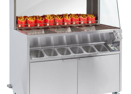 Pommes frites varmer dobbelt opvarmning 1200