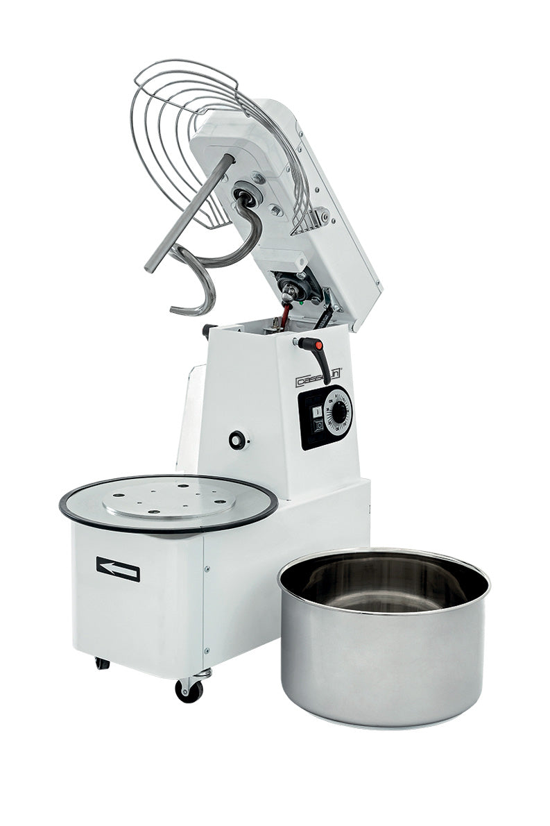 Spiralmixer med løftbart hoved og aftagelig skål 35 kg