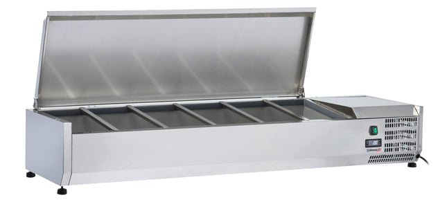 Bordmodel saladette med låg 5 x GN 1/3 + 1 GN 1/2
