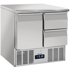 Saladette - Servering på køl bord 2 skuffer 1 låge GN 1/1